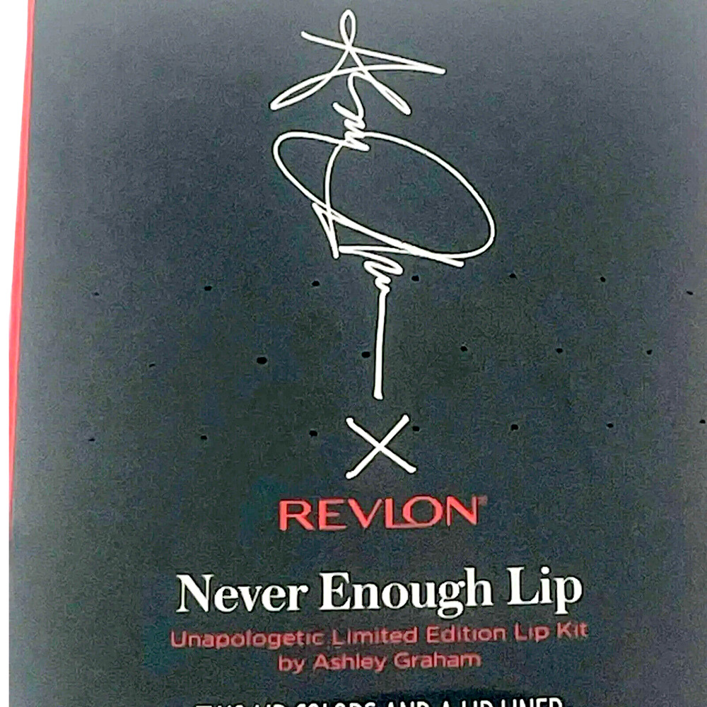 Revlon LIMITED EDITION Never Enough Lip Kit Stick Ashley Graham Red Full Size